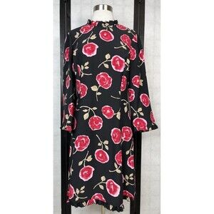 Kate Spade York Hazy Rose Crepe A-line Ruffle Trim Dress Size: 10
